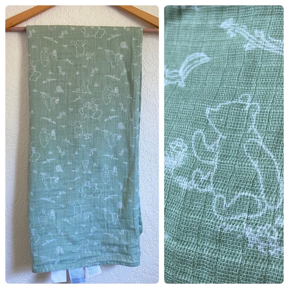 Disney Baby Aden + Anais Winnie The Pooh Piglet Muslin Swaddle Baby Blanket